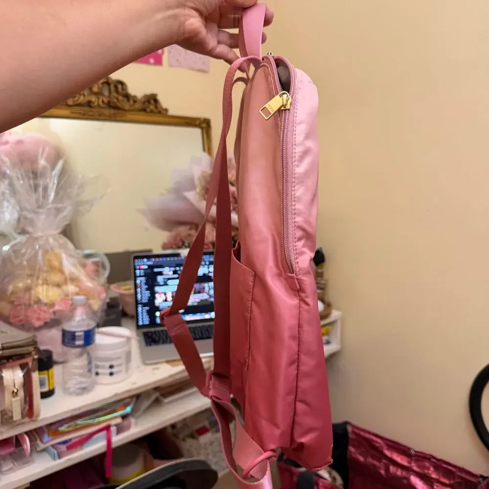 TUMI Voyageur Just in Case Travel Backpack Nylon Ombré Pink Lightweight